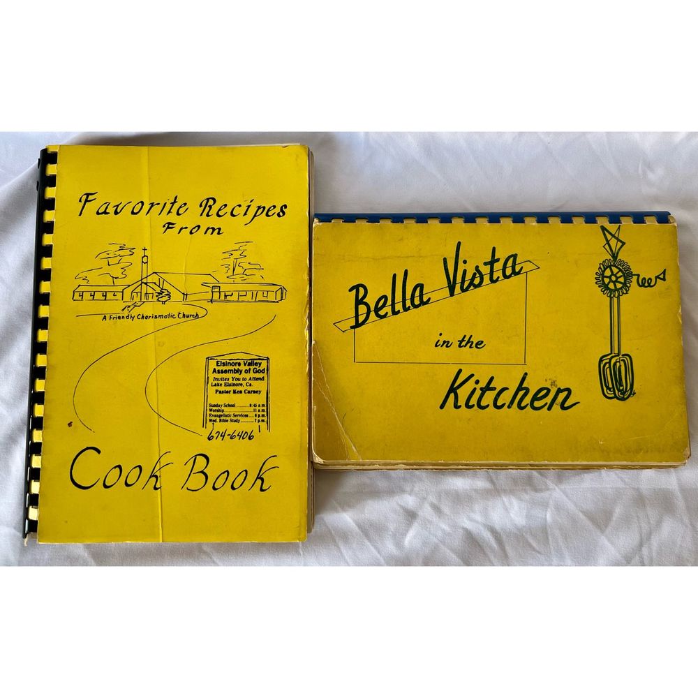 Vintage Spiral Bound Church and PTA Cookbooks